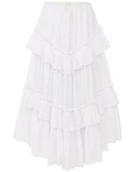 Chloé - Cotton Maxi Skirt - Lyst