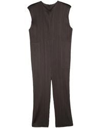 Pleats Please Issey Miyake - Sleeveless Plissé Jumpsuit - Lyst