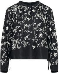 Renli Su - Embroidered Long-Sleeve Blouse - Lyst