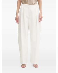 KARL LAGERFELD - Pleated Wide-Leg Trousers - Lyst