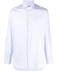 Barba Napoli - Long-sleeve Poplin Cotton Shirt - Lyst