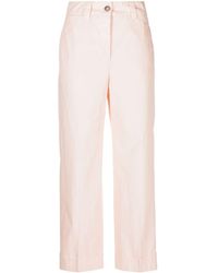 Peserico - High-waisted Cotton Pants - Lyst