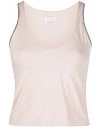Brunello Cucinelli - Monili-Trim Tank Top - Lyst