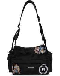 Balenciaga - Borsa A Spalla Explorer Piccola Con Applicazione - Lyst