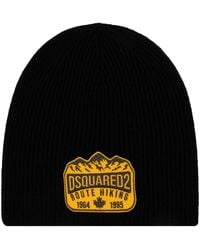 DSquared² - Logo-Appliqué Wool Beanie - Lyst