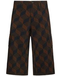 Pierre Louis Mascia - Dylan Geometric-Pattern Cargo Shorts - Lyst