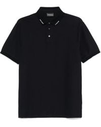 Emporio Armani - ロゴジャカード ポロシャツ - Lyst