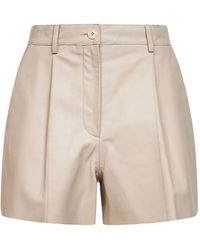 P.A.R.O.S.H. - Short En Cuir À Design Plissé - Lyst