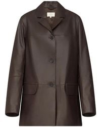 Loulou de Saison - Nari Notch-Lapel Leather Jacket - Lyst