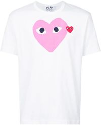 COMME DES GARÇONS PLAY - T-Shirt Met Hartprint - Lyst