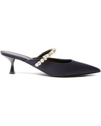 Stella McCartney - Elsa Pearl And Crystal Mules - Lyst