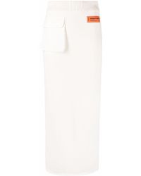Heron Preston Mid-length Knitted Skirt - White