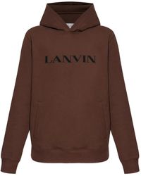 Lanvin - Hoodie Met Geborduurd Logo - Lyst