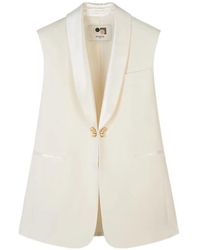 Ports 1961 - Shawl-Collar Sleeveless Blazer - Lyst