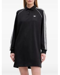 adidas - Logo-Embroidered 3-Stripe Mini Dress - Lyst