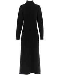 Barrie - Cable-Knit Roll-Neck Maxi Dress - Lyst