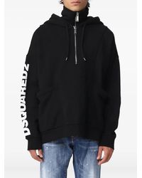 DSquared² - Half-Zip Hooded Sweatshirt - Lyst