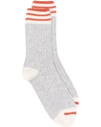 Brunello Cucinelli - Stripe-Trimmed Cashmere Socks - Lyst