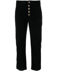 Dondup - Straight-leg Cropped Buttoned Trousers - Lyst