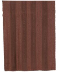 Twinset - Gestreifter Schal Mit Logo-Print - Lyst