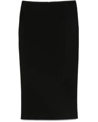 Giorgio Armani - Wool-Blend Straight Skirt - Lyst