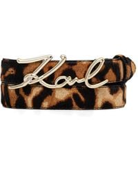 KARL LAGERFELD - K/Signature Logo Belt - Lyst
