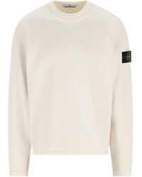 Stone Island - Waffle crew-neck sweater - Lyst