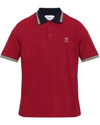 Versace - Greca-Trim Embroidered Polo Shirt - Lyst