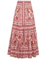 Cara Cara - Emilia Tiered Scarf-Print Maxi Skirt - Lyst