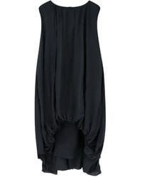 LAMRONS - Asymmetrical Drawstring Dress - Lyst
