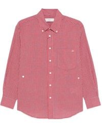 DUNST - Checked-Pattern Button-Fastening Shirt - Lyst