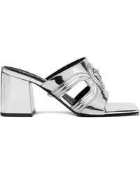Versace - Mules Metallizzate Medusa '95 70Mm - Lyst
