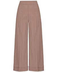D.exterior - Pressed-Crease Turn-Up Cuff Trousers - Lyst