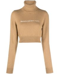 Palm Angels - Cropped High Neck Sweater - Lyst