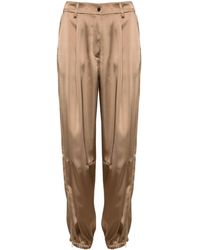 Herno - Satin Tapered Trousers - Lyst