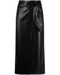 Nanushka - Vegan-Leather Wrap Skirt - Lyst