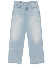 CASABLANCA - Ripped-Letter Jeans - Lyst