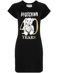 Moschino - Logo-print Cotton T-shirt Dress - Lyst