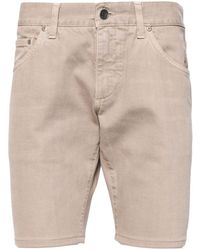 Dolce & Gabbana - Jeans-Shorts mit Logo-Schild - Lyst
