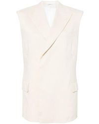 Helmut Lang - Double-Breasted Padded-Shoulder Vest - Lyst