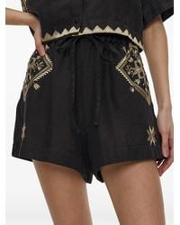 Greek Archaic Kori - Short Brodé À Lien De Resserrage - Lyst