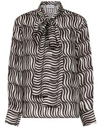 P.A.R.O.S.H. - Silk Long-Sleeve Blouse - Lyst