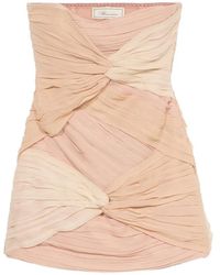 Blumarine - Knotted-Detail Mini Dress - Lyst