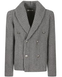 L.B.M. 1911 - Double-Breasted Ribbed-Knit Sweater - Lyst