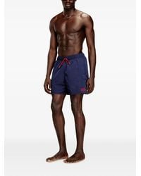 DIESEL - Drawstring Logo-Detail Swim Shorts - Lyst