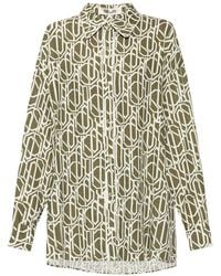 Diane von Furstenberg - Abstract-print Long-sleeve Shirt - Lyst