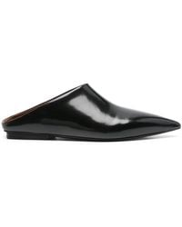 Marsèll - Pointed-Toe Flat Leather Mules - Lyst