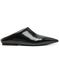Marsèll - Pointed-Toe Flat Leather Mules - Lyst