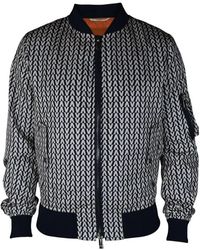 Valentino Garavani - Logo Print Bomber Jacket - Lyst