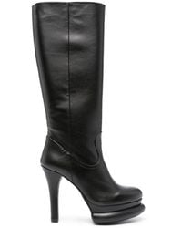 Paloma Barceló - 120mm Knee-high Leather Boots - Lyst